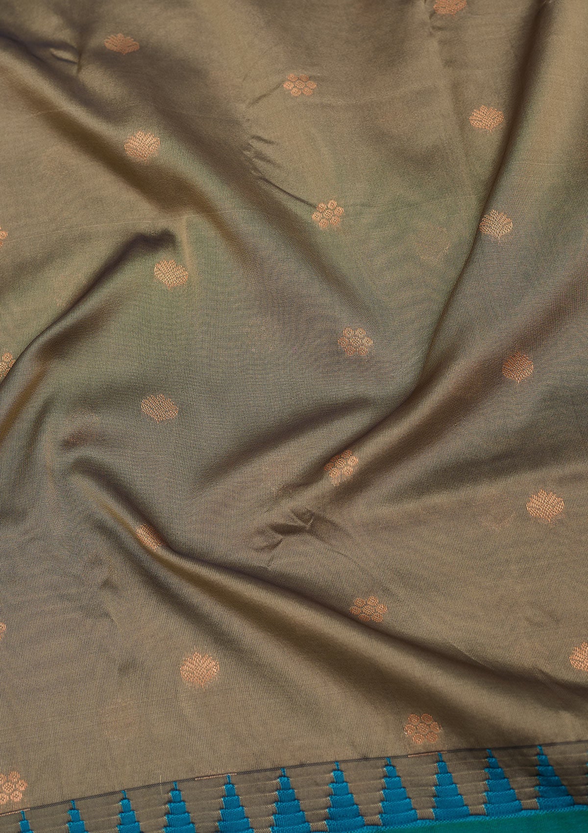 Grey Zariwork Pure Silk Saree-Koskii