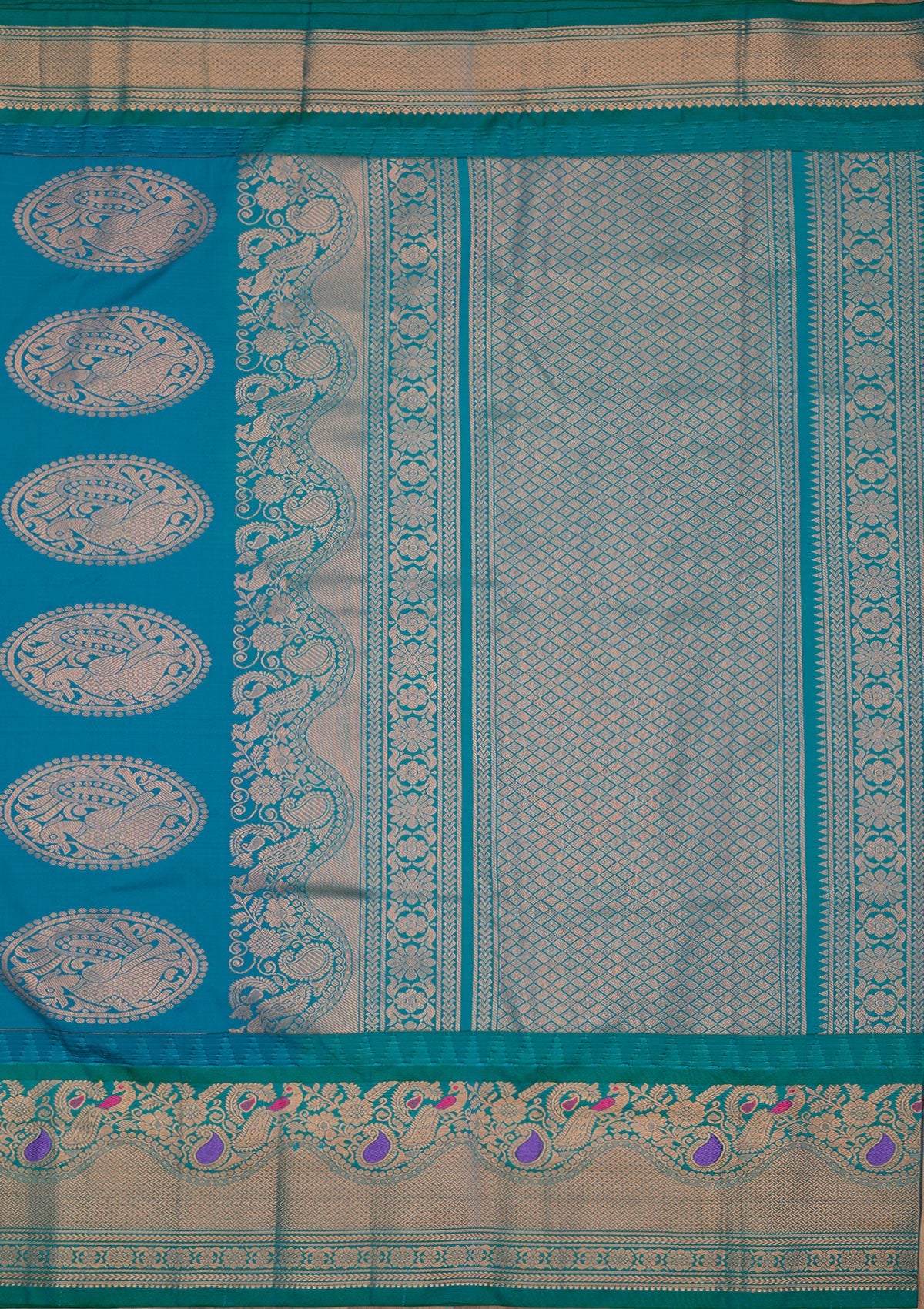 Grey Zariwork Pure Silk Saree-Koskii