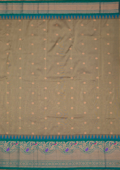 Grey Zariwork Pure Silk Saree-Koskii