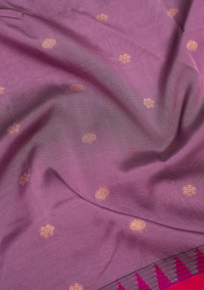 Lavender Zariwork Pure Silk Saree-Koskii