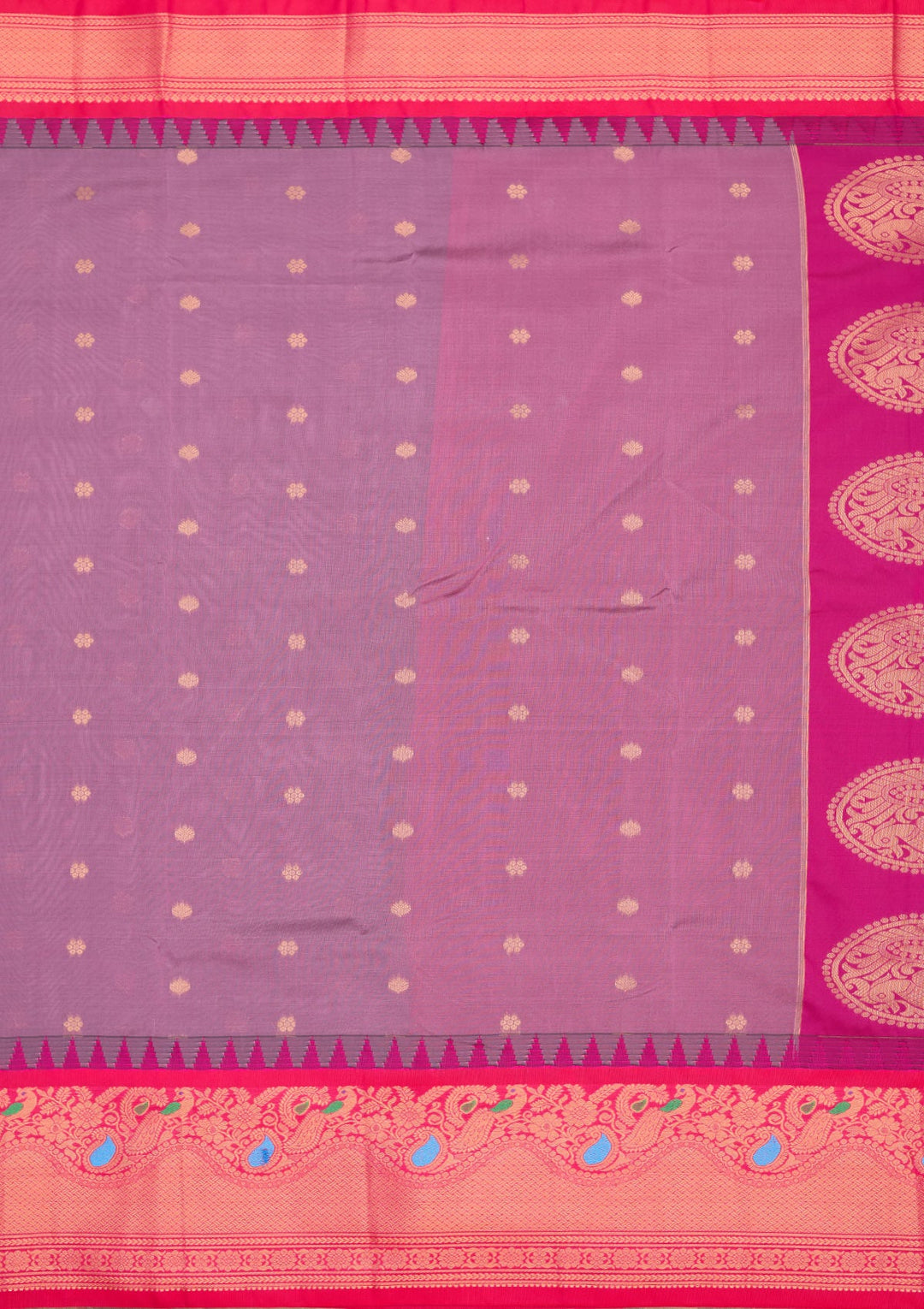 Lavender Zariwork Pure Silk Saree-Koskii