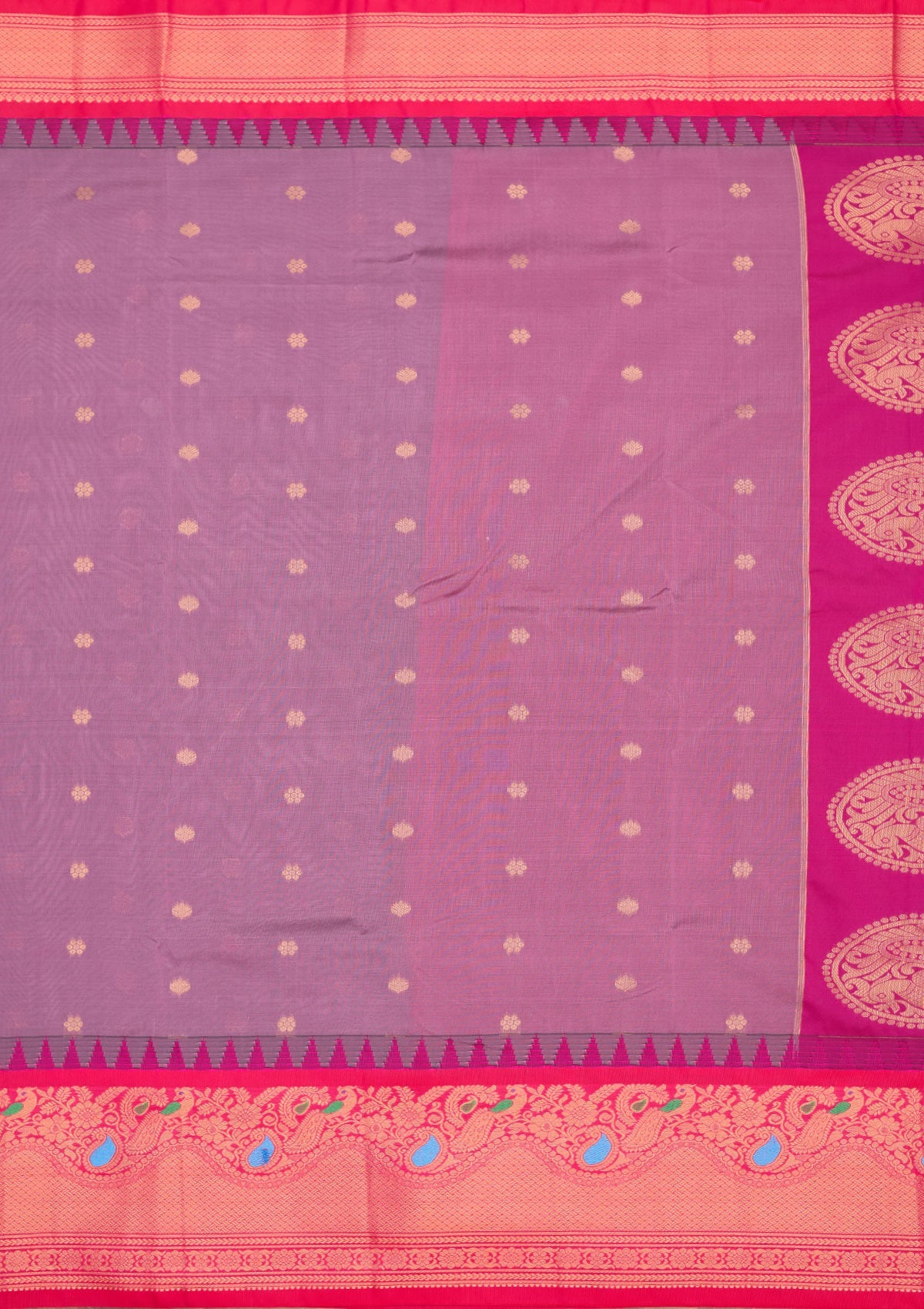 Lavender Zariwork Pure Silk Saree-Koskii