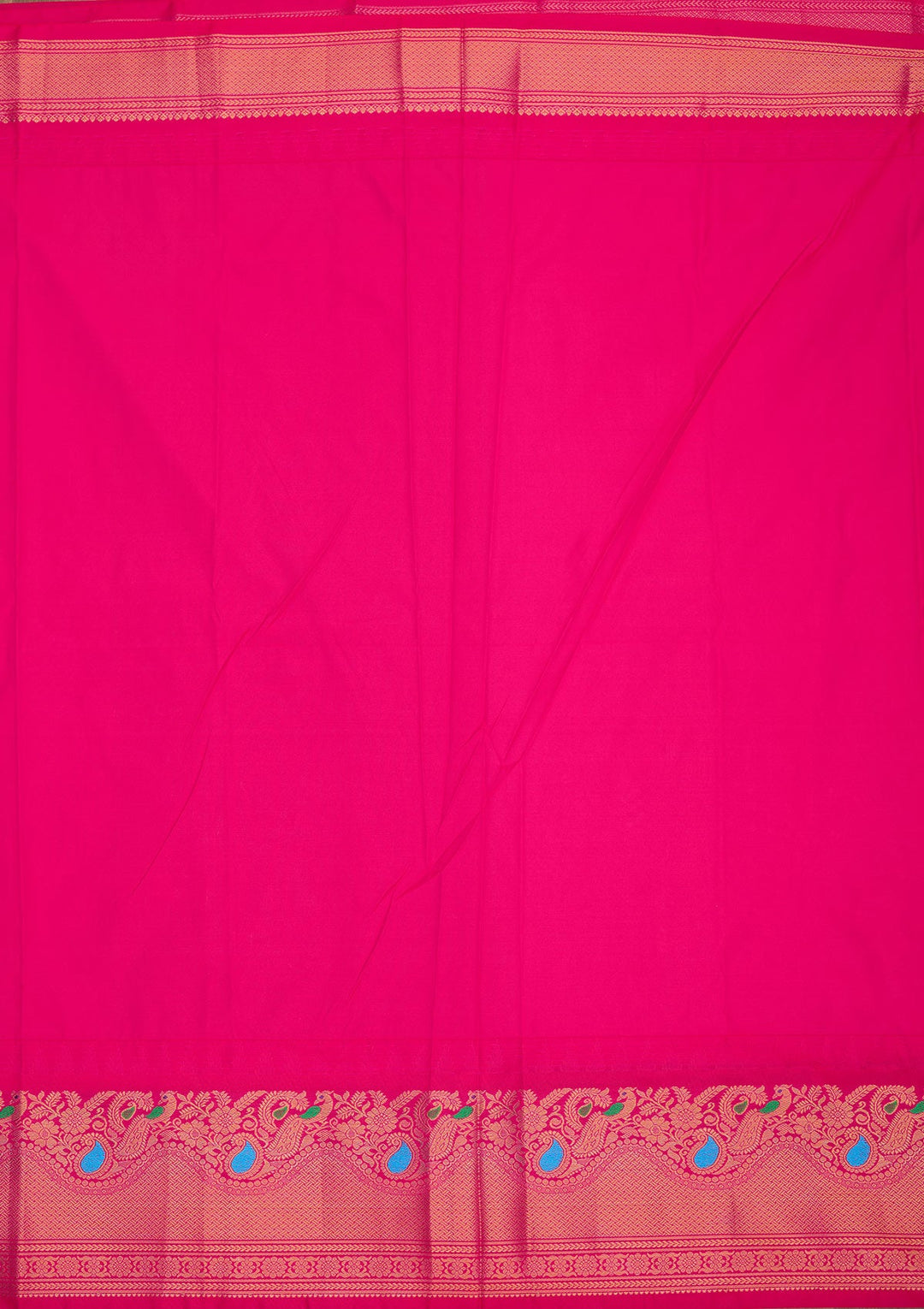 Off White Zariwork Pure Silk Saree-Koskii