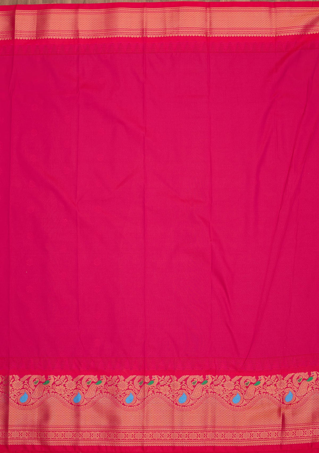 Rama Green Zariwork Pure Silk Saree-Koskii