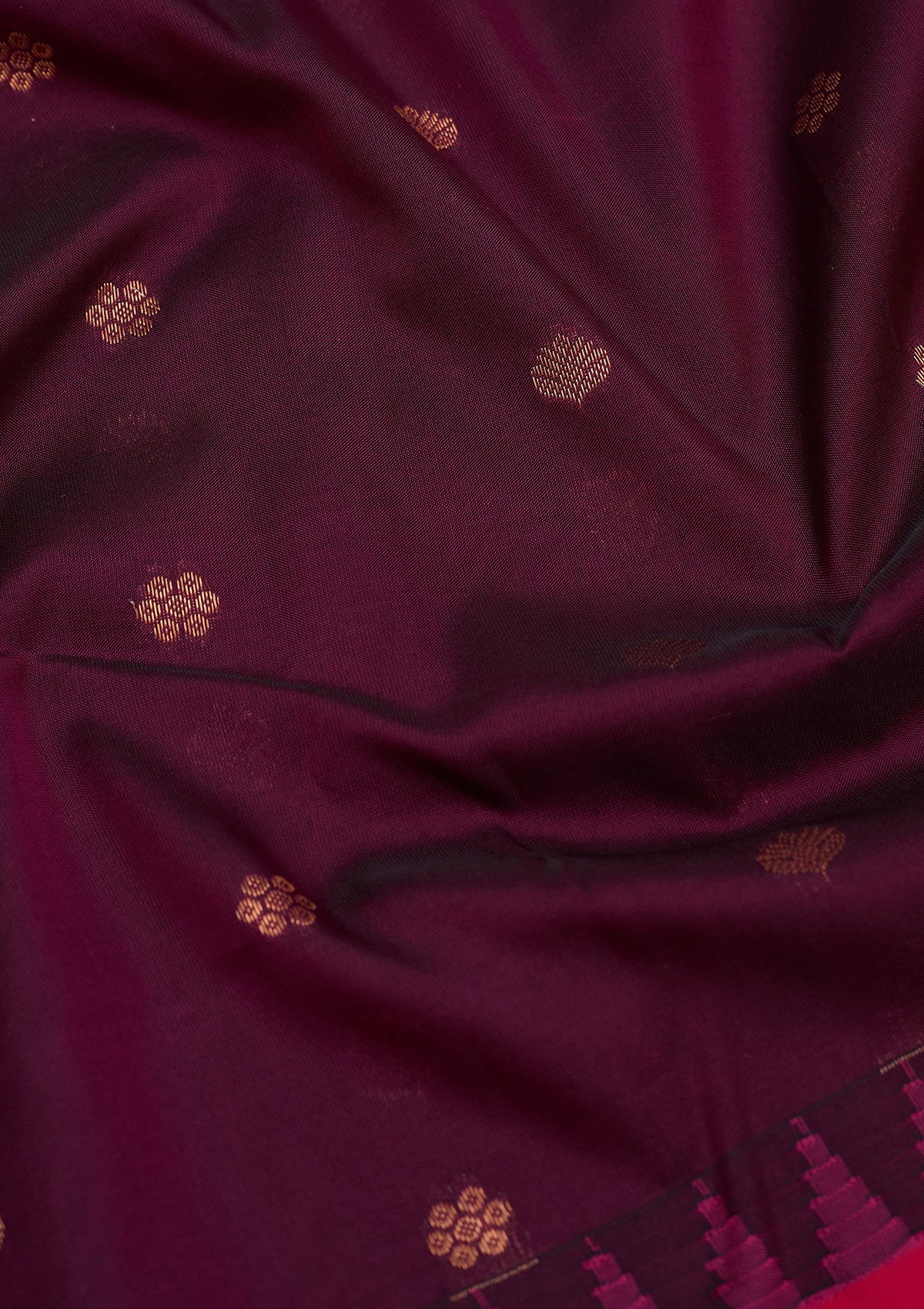 Wine Zariwork Pure Silk Saree-Koskii
