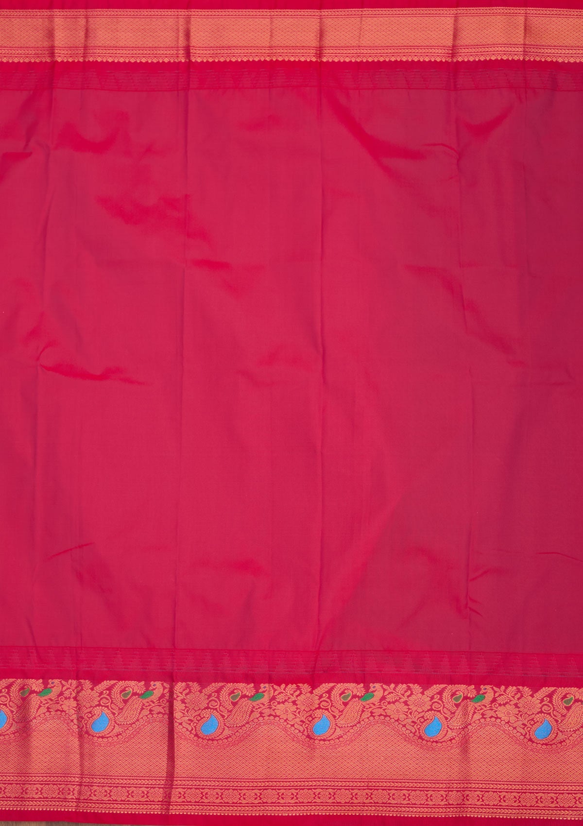 Wine Zariwork Pure Silk Saree-Koskii