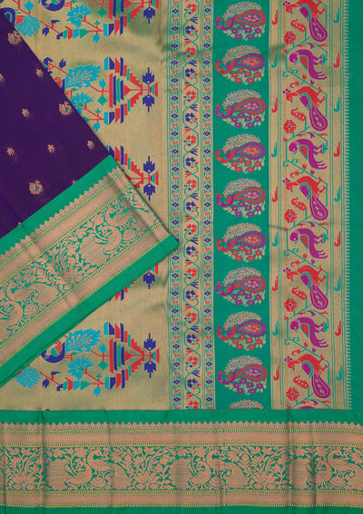 Royal Blue Zariwork Pure Silk Saree-Koskii