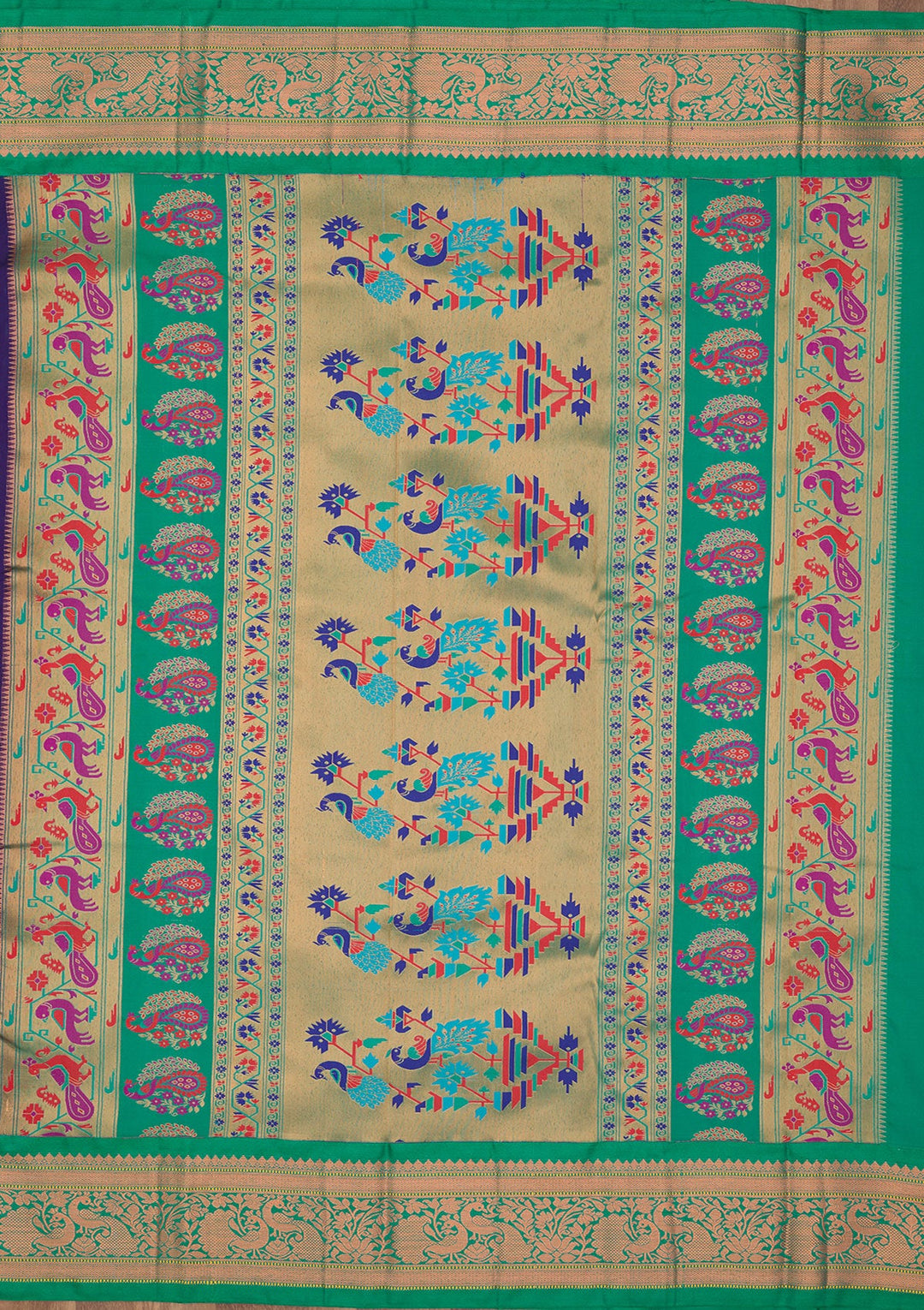 Royal Blue Zariwork Pure Silk Saree-Koskii