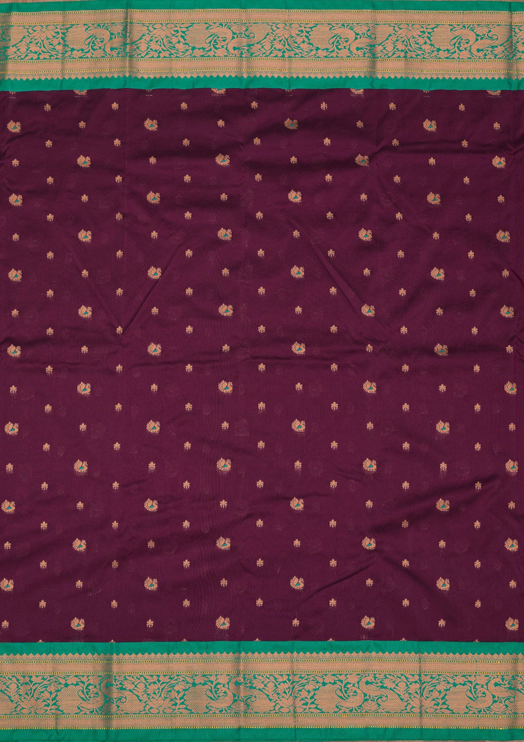 Wine Zariwork Pure Silk Saree-Koskii