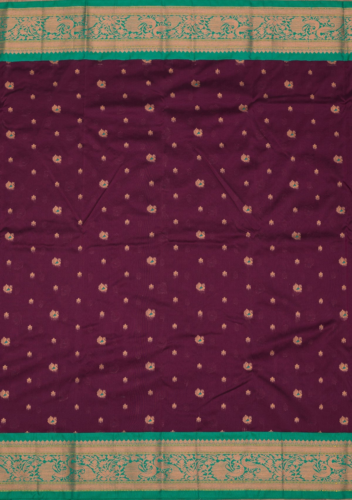 Wine Zariwork Pure Silk Saree-Koskii