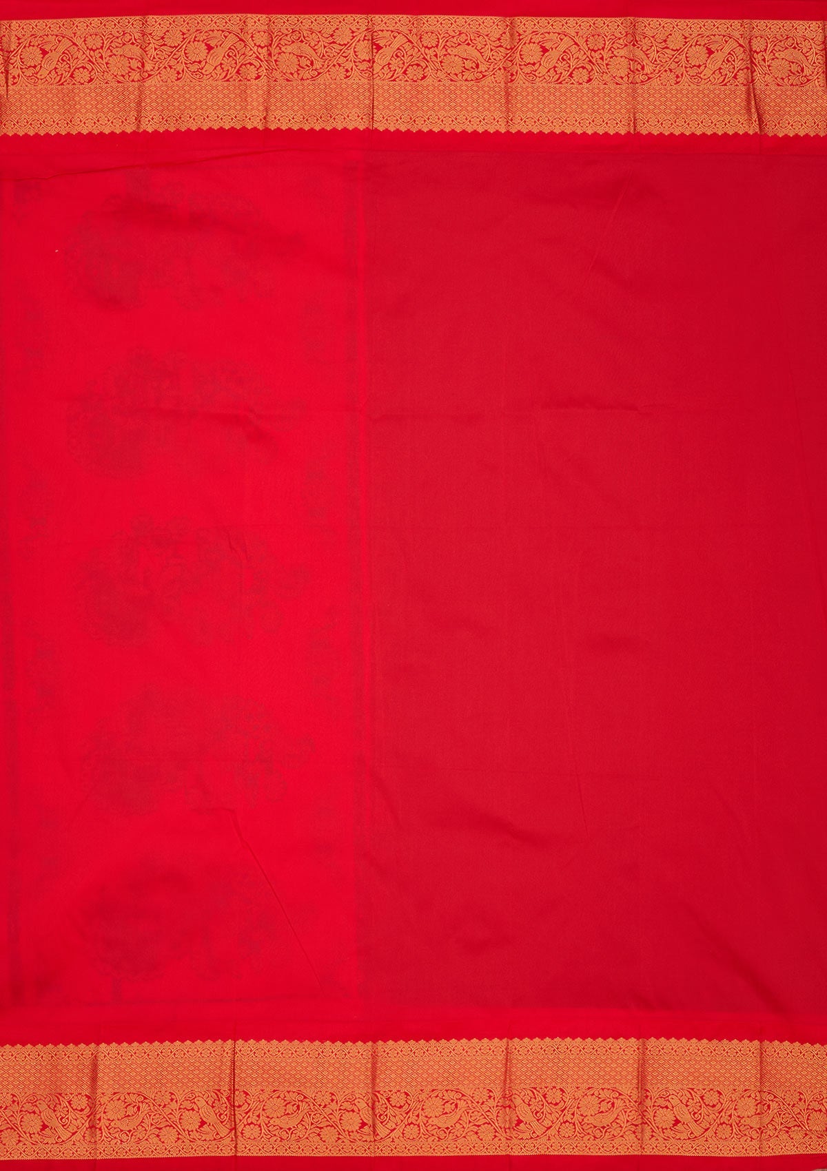 Bottle Green Zariwork Pure Silk Saree-Koskii