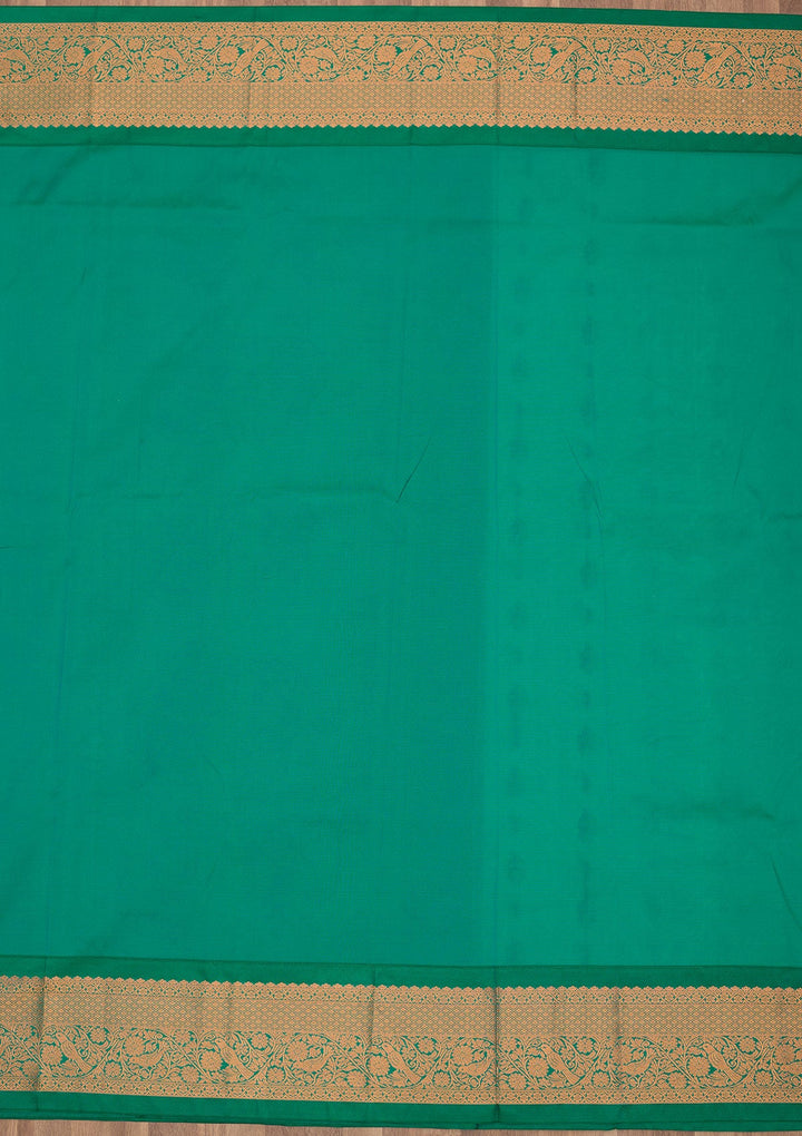 Cream Zariwork Pure Silk Saree-Koskii