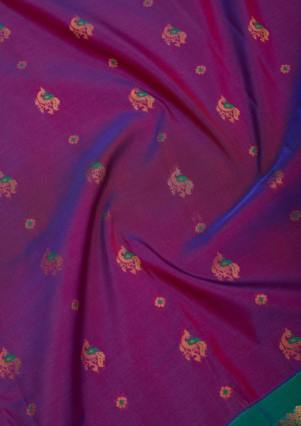 Purple Zariwork Pure Silk Saree-Koskii