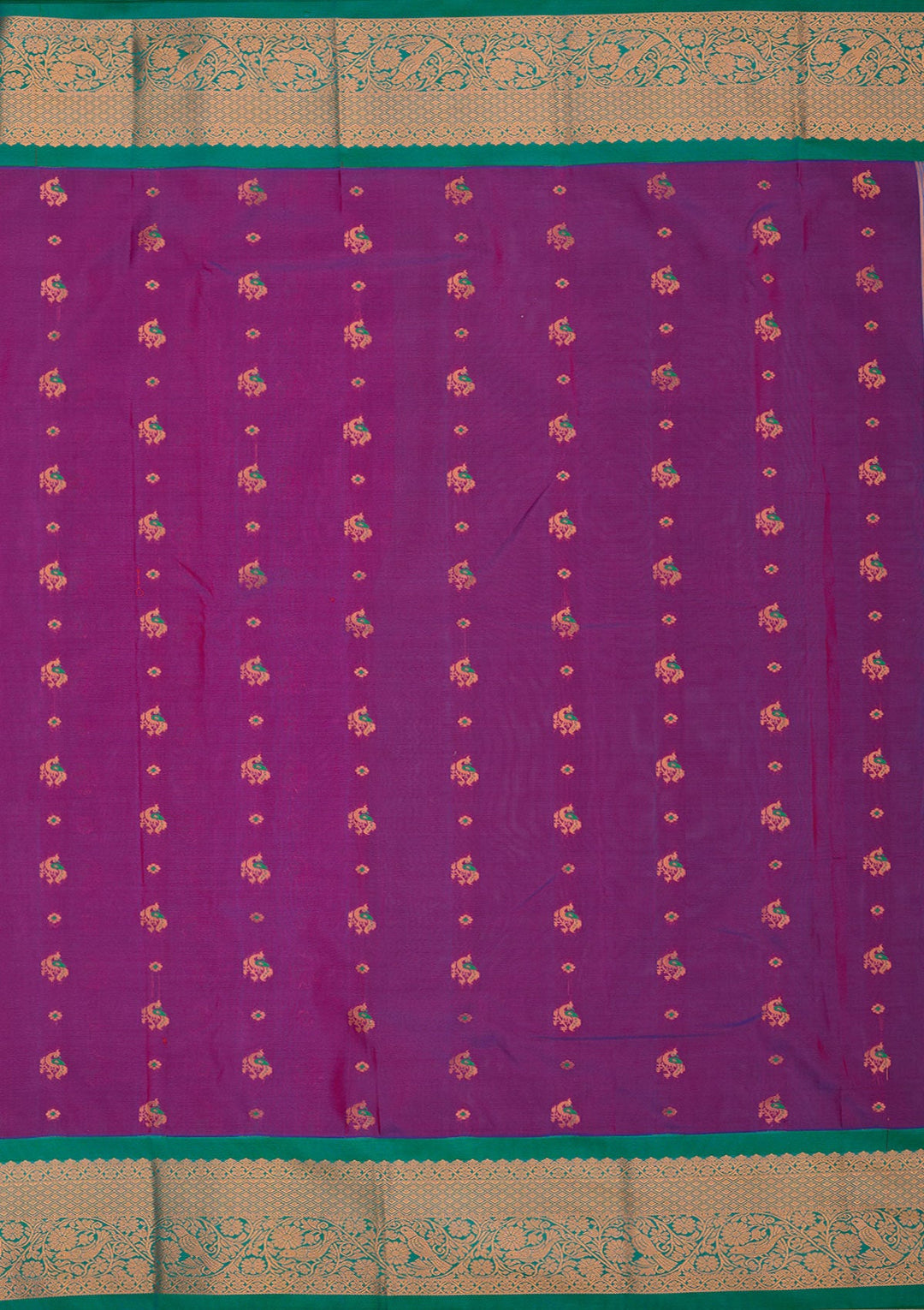 Purple Zariwork Pure Silk Saree-Koskii