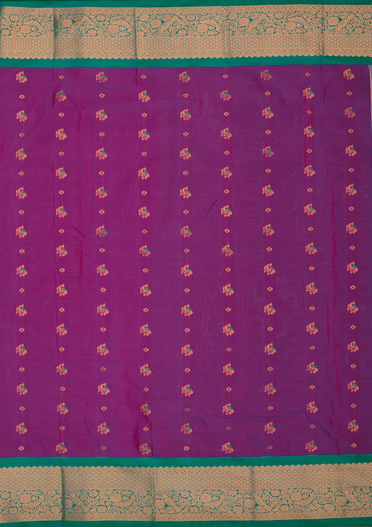 Purple Zariwork Pure Silk Saree-Koskii