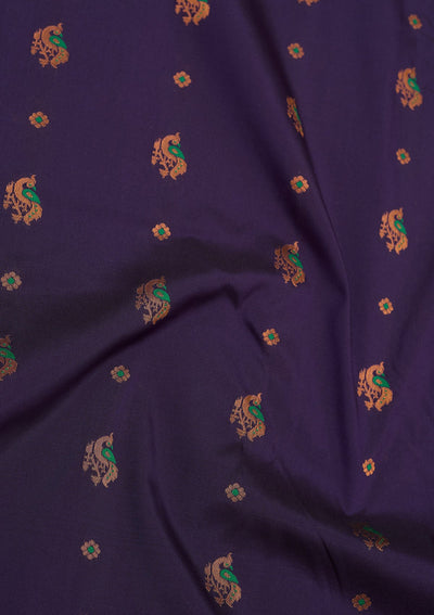 Royal Blue Zariwork Pure Silk Saree-Koskii