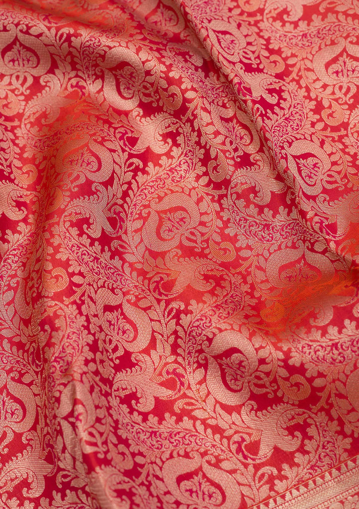 Orange Zariwork (Gold) Silk Silk_Saree