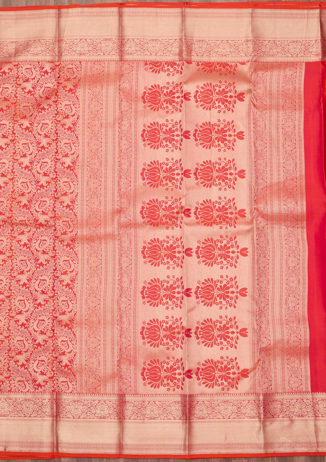 Orange Zariwork (Gold) Silk Silk_Saree