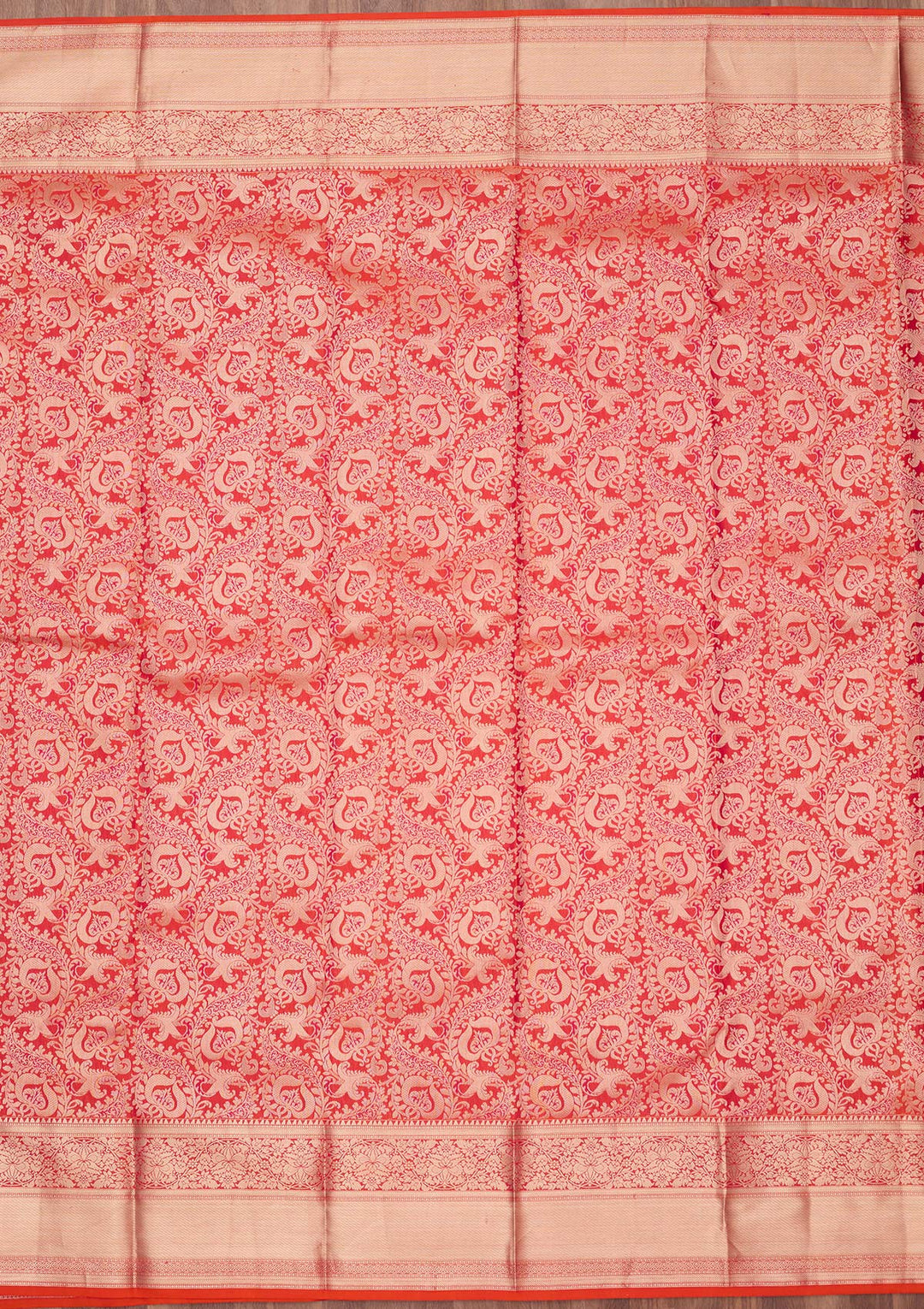 Orange Zariwork (Gold) Silk Silk_Saree