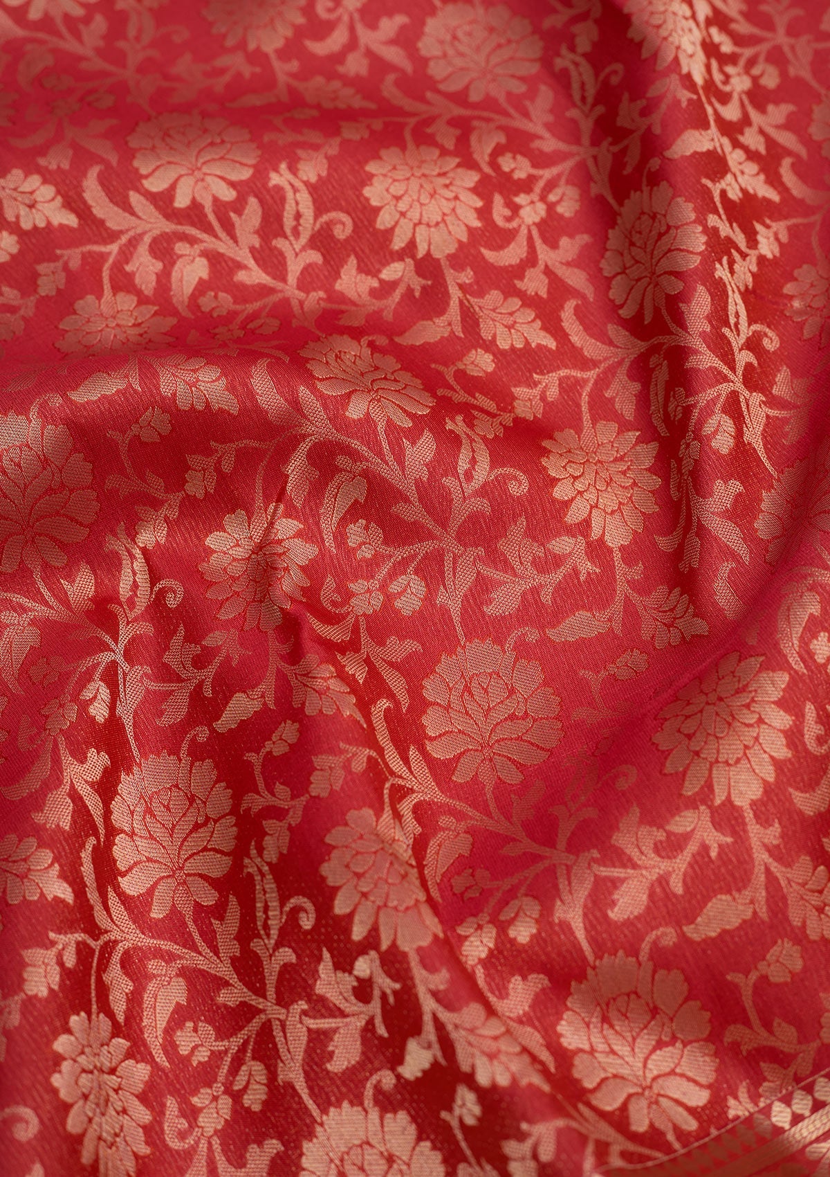 Rani Pink Zariwork Pure Silk Saree-Koskii