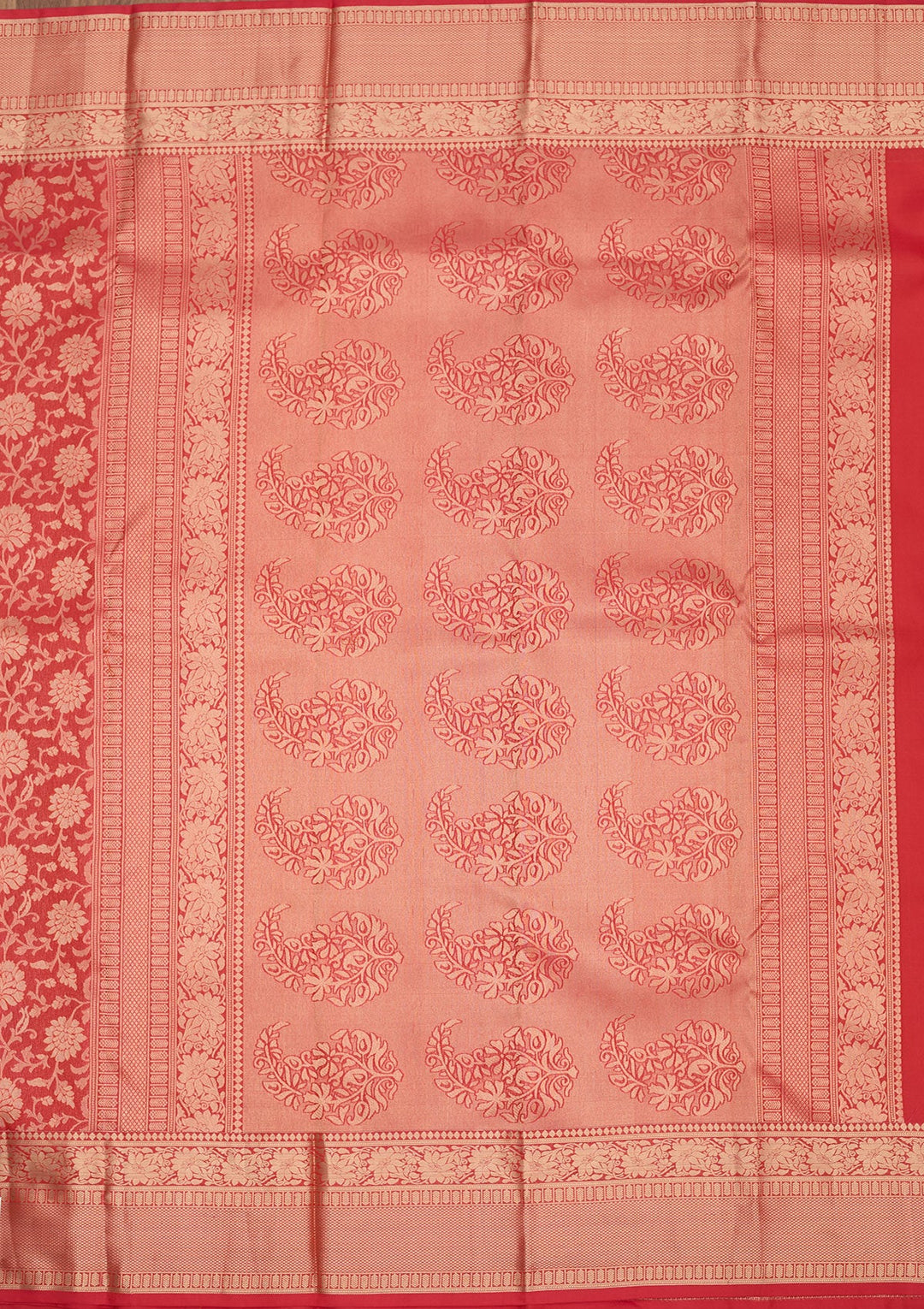 Rani Pink Zariwork Pure Silk Saree-Koskii