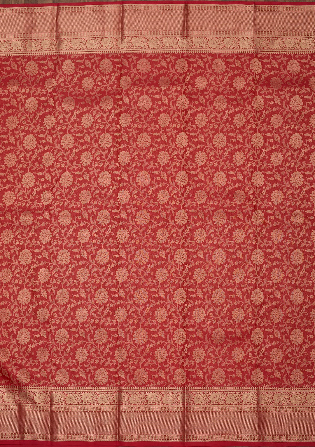 Rani Pink Zariwork Pure Silk Saree-Koskii