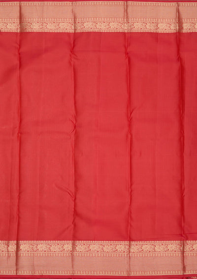 Rani Pink Zariwork Pure Silk Saree-Koskii