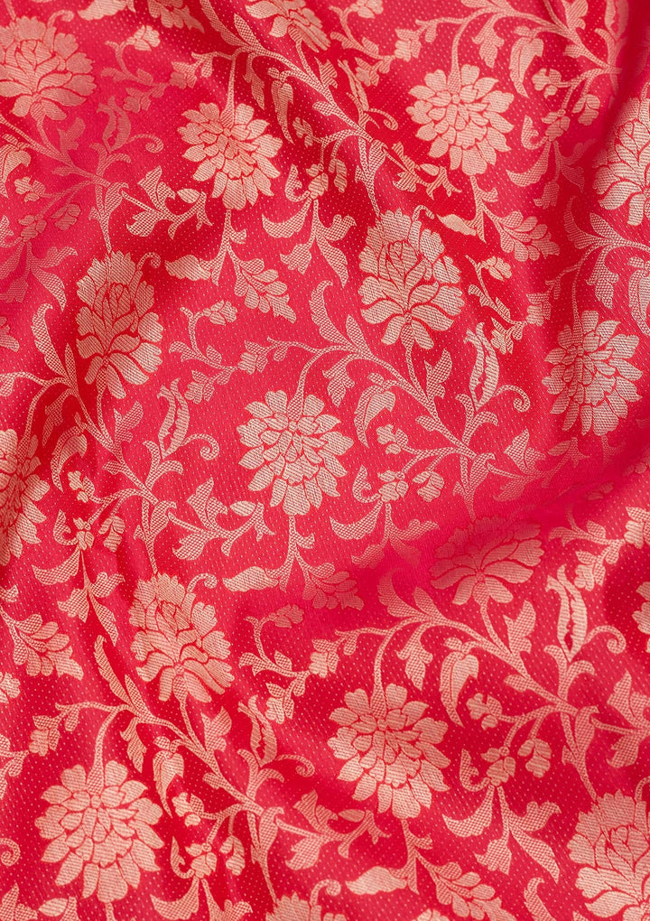 Red Zariwork Pure Silk Silk_Saree-koskii