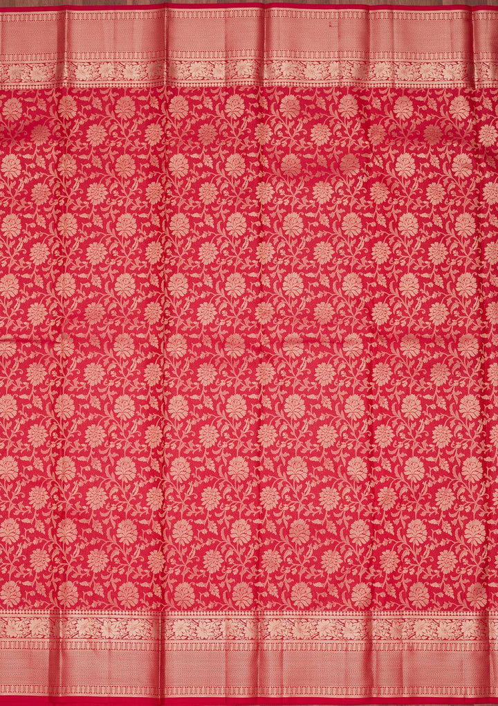 Red Zariwork Pure Silk Silk_Saree-koskii