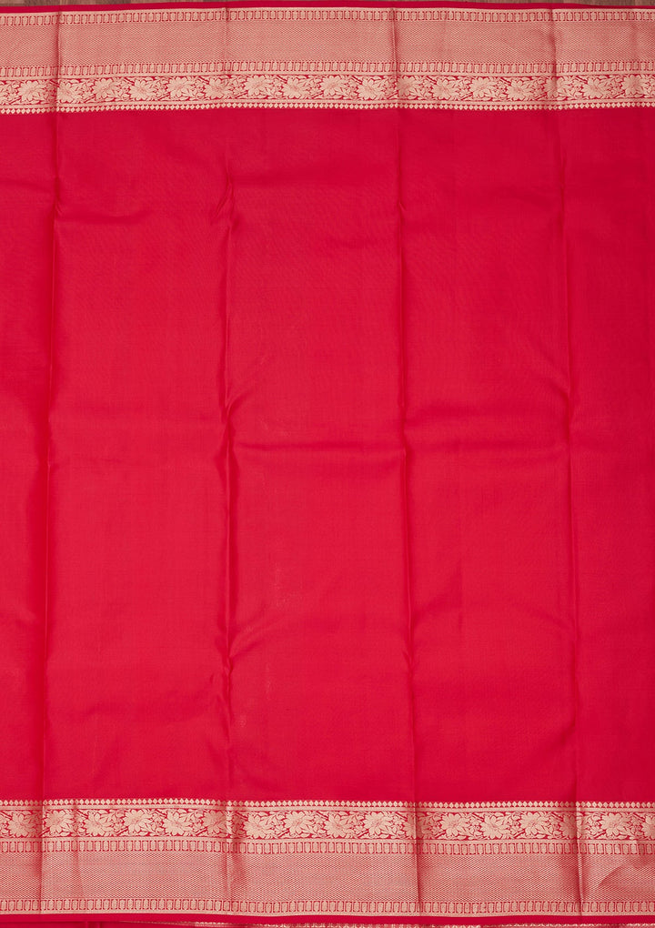 Red Zariwork Pure Silk Silk_Saree-koskii