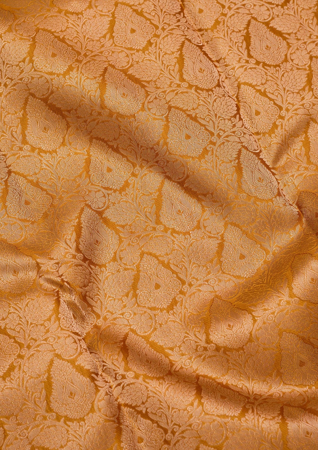 Mustard Zariwork Pure Silk Saree-koskii