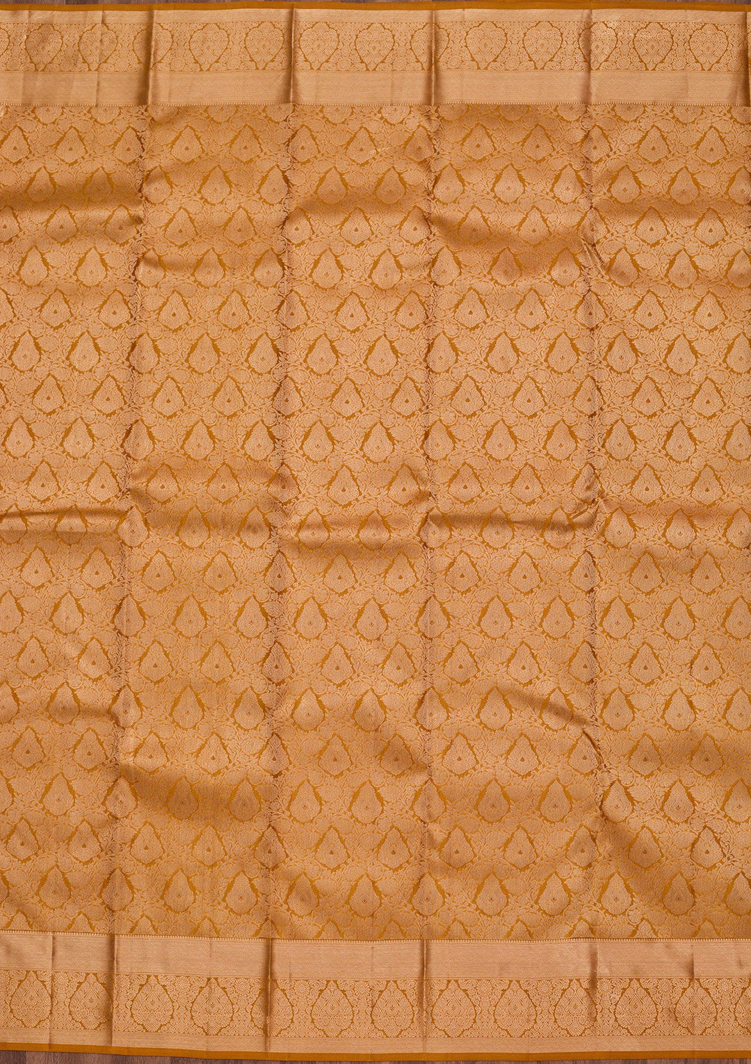 Mustard Zariwork Pure Silk Saree-koskii