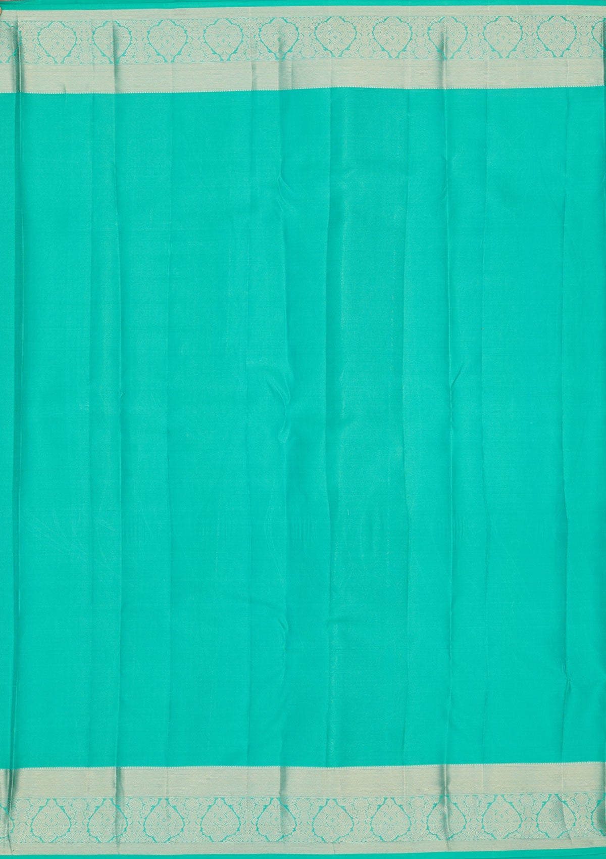 Turquoise Blue Zariwork Pure Silk Saree-Koskii