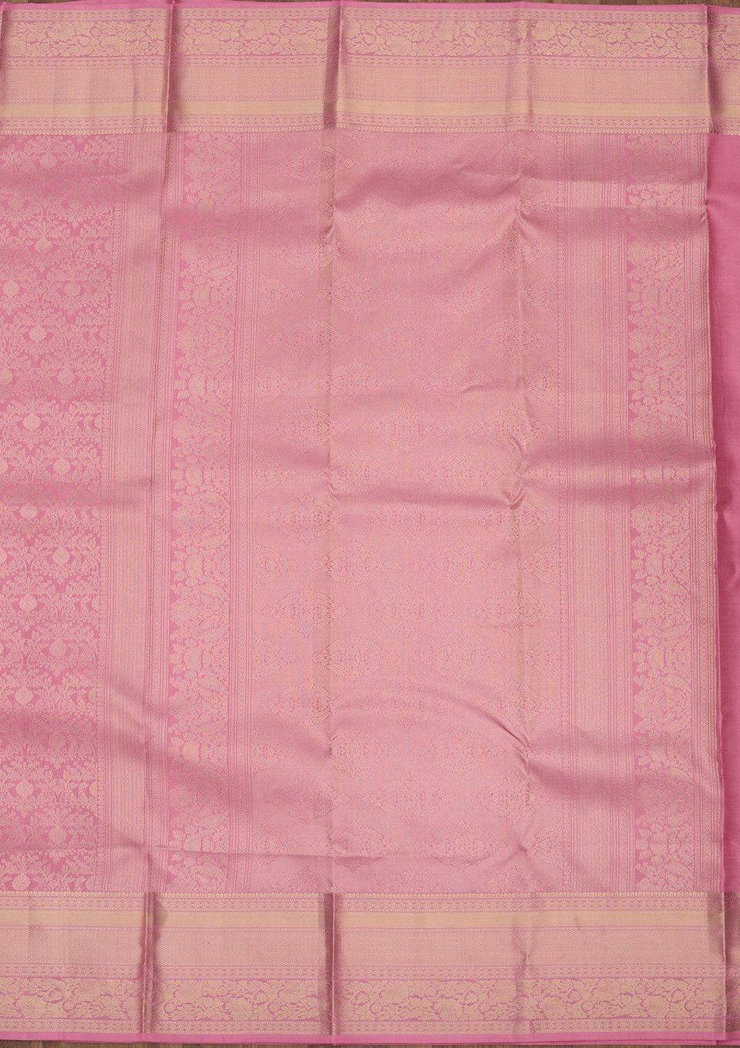 Baby Pink Zariwork Pure Silk Saree-Koskii