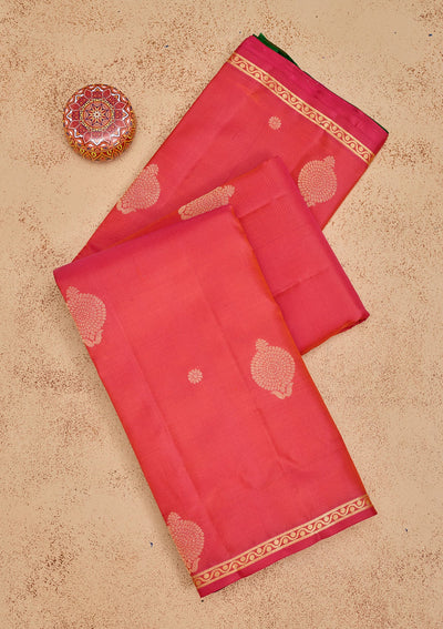 Pink Zariwork Pure Silk Saree-Koskii