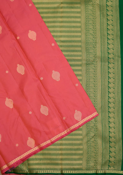 Pink Zariwork Pure Silk Saree-Koskii