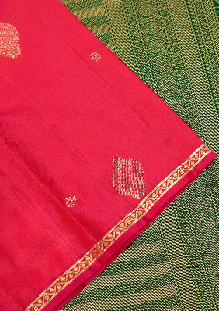 Pink Zariwork Pure Silk Saree-Koskii
