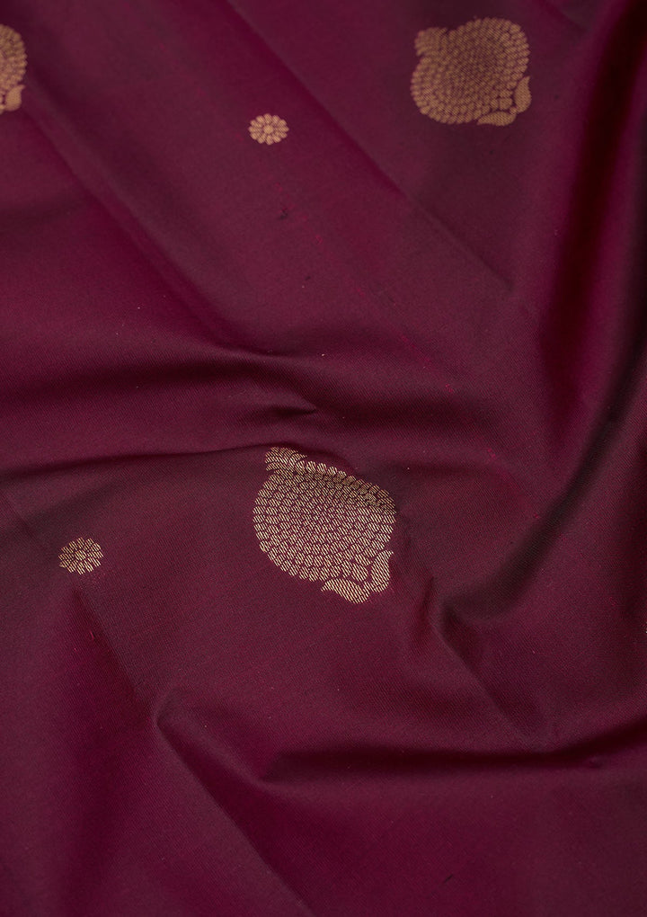 Purple Zariwork Pure Silk Saree-Koskii