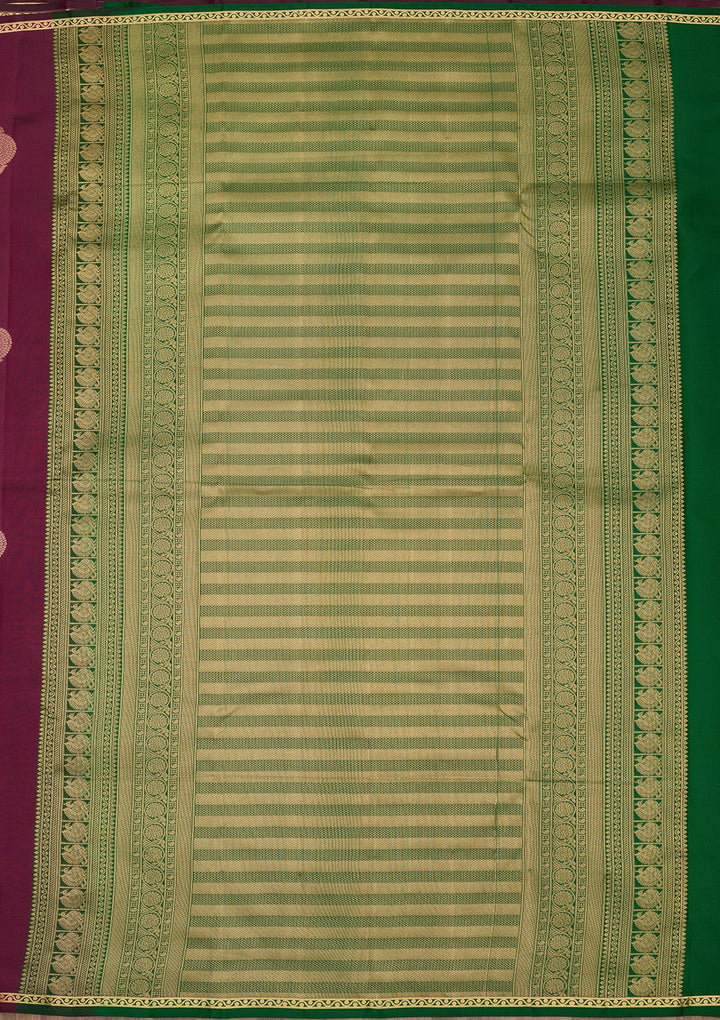 Purple Zariwork Pure Silk Saree-Koskii
