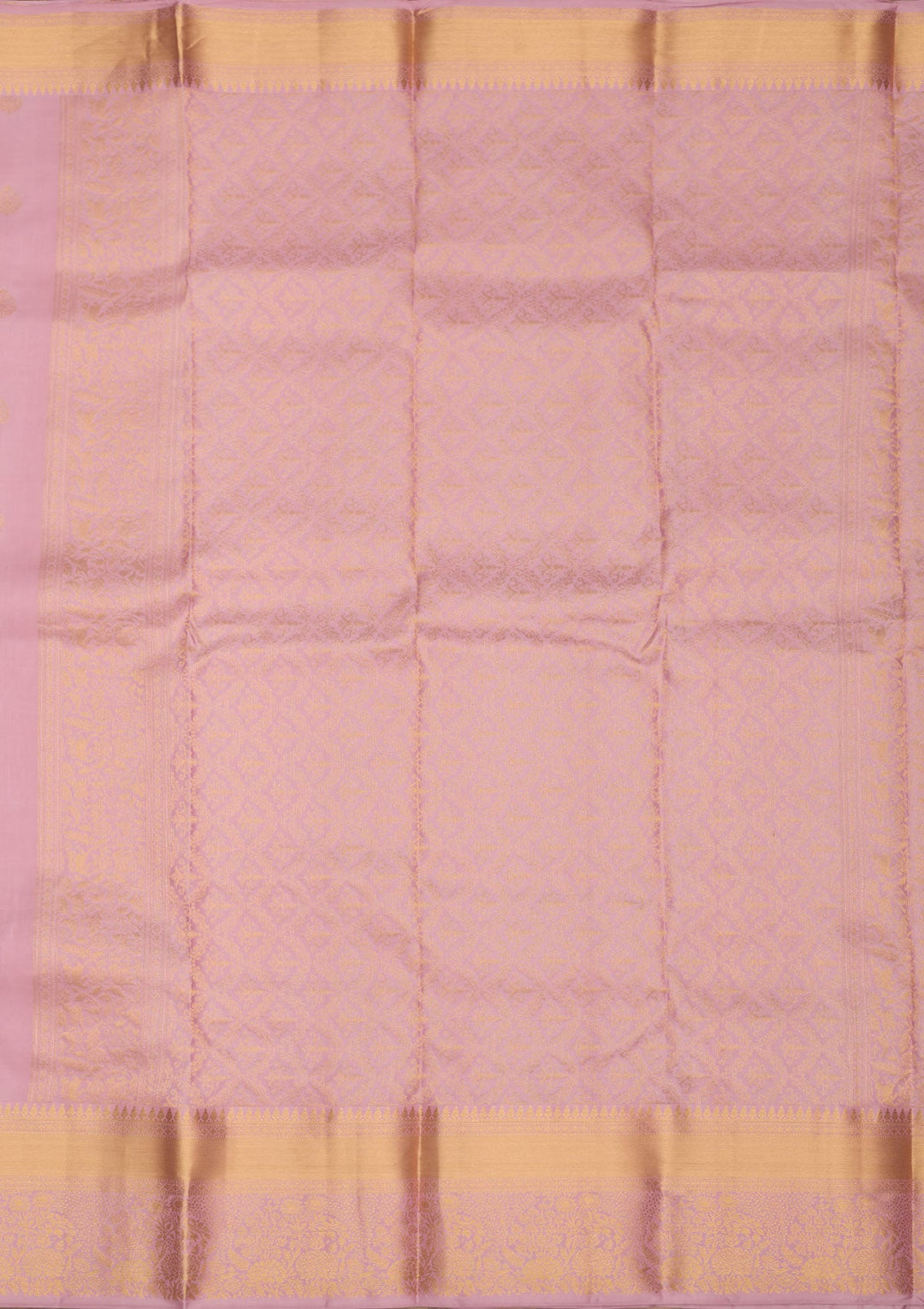 Mauve Zariwork Pure Silk Saree-Koskii