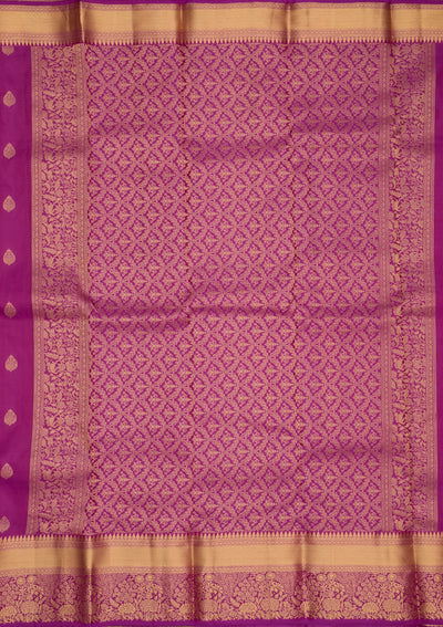 Purple Zariwork Pure Silk Saree-Koskii