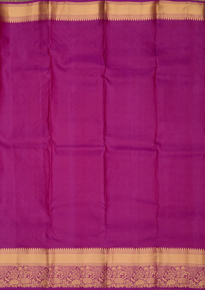 Purple Zariwork Pure Silk Saree-Koskii