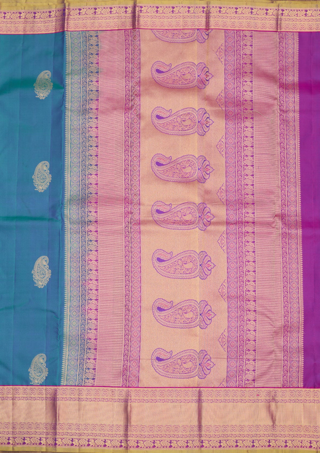 Royal Blue Zariwork Pure Silk Saree-Koskii