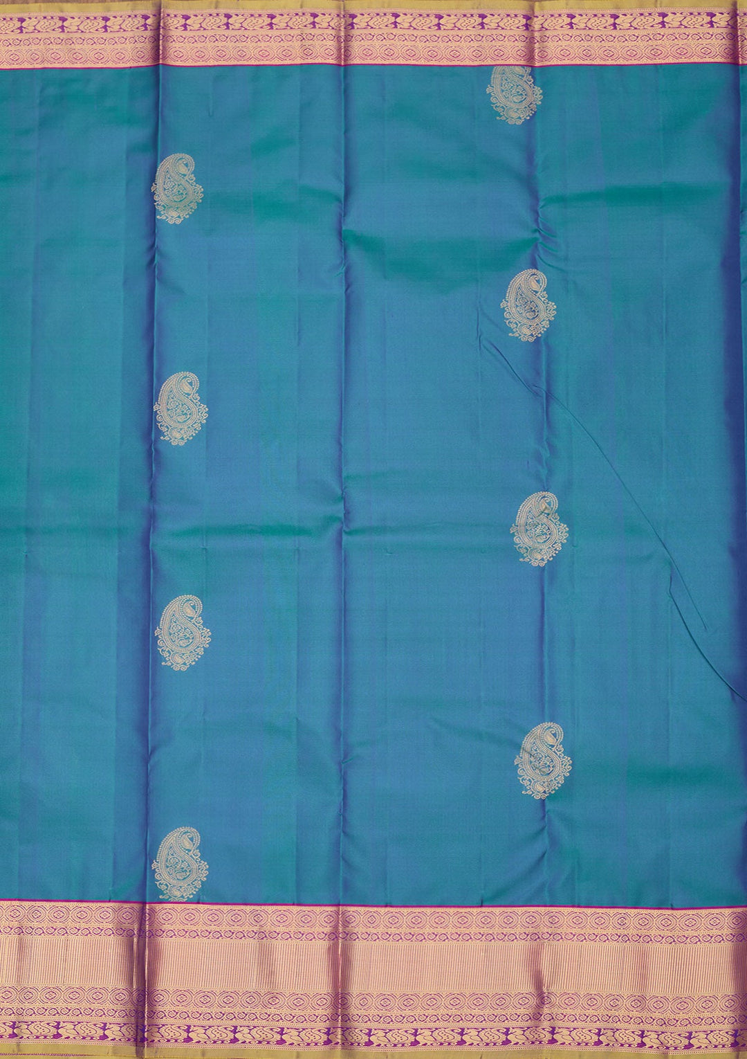 Royal Blue Zariwork Pure Silk Saree-Koskii
