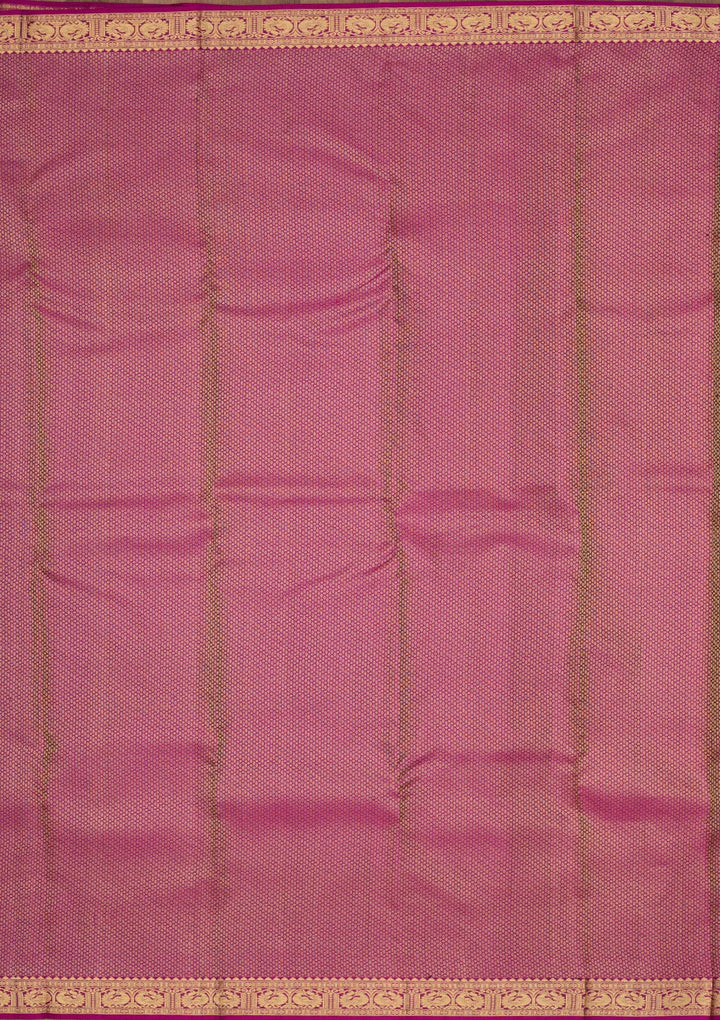 Bottle Green Zariwork Pure Silk Saree-Koskii