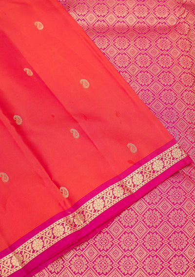 Red Zariwork Pure Silk Saree-Koskii