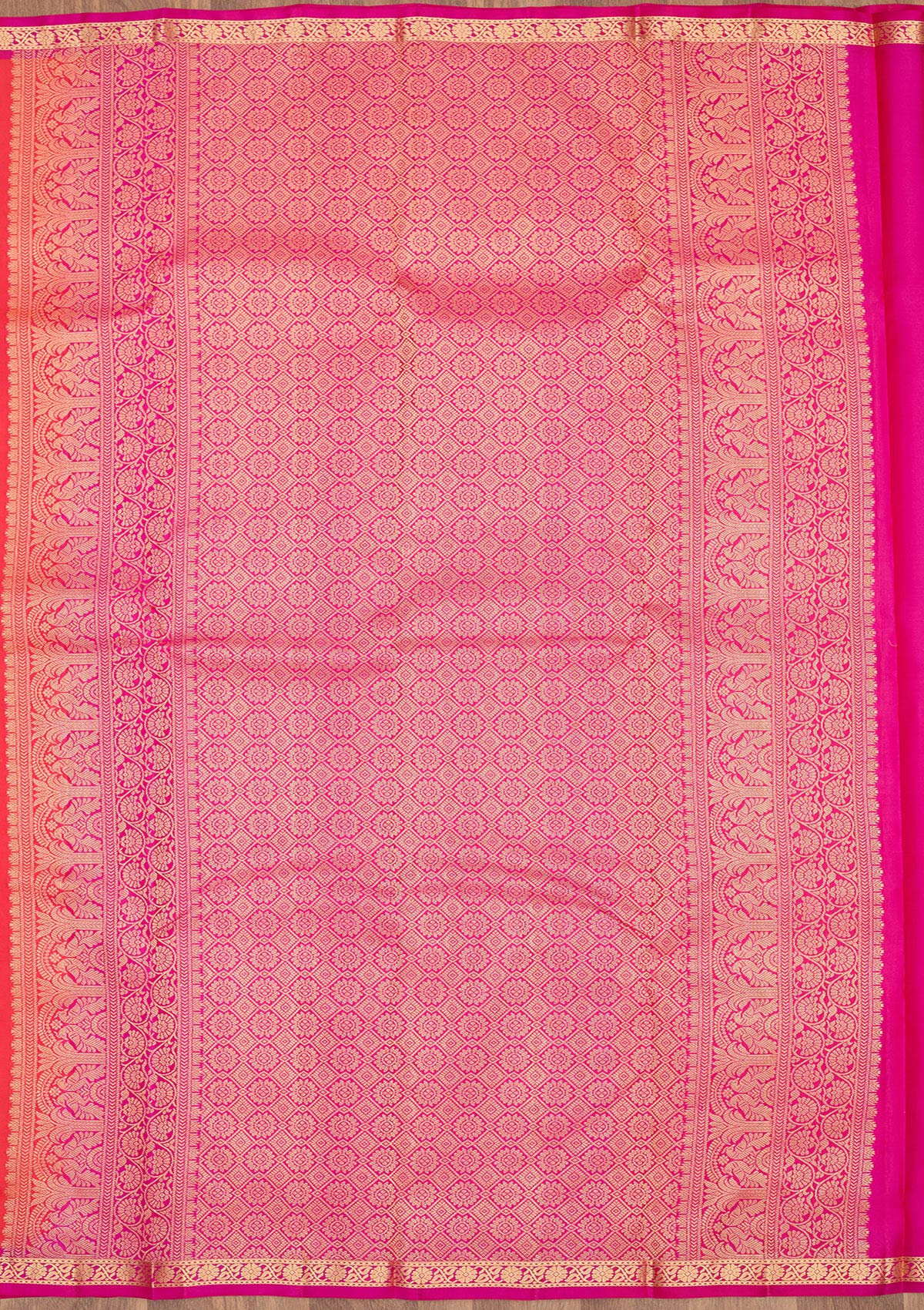 Red Zariwork Pure Silk Saree-Koskii