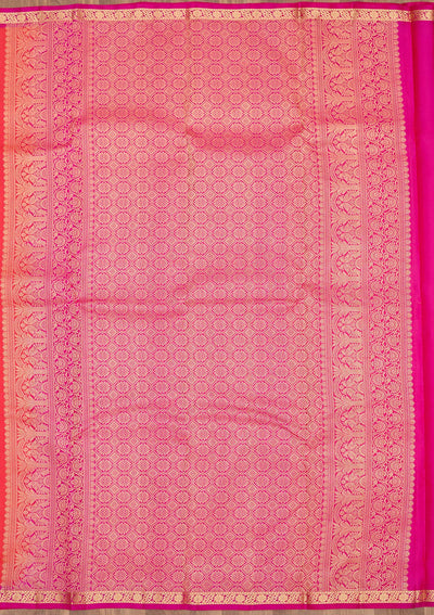 Red Zariwork Pure Silk Saree-Koskii
