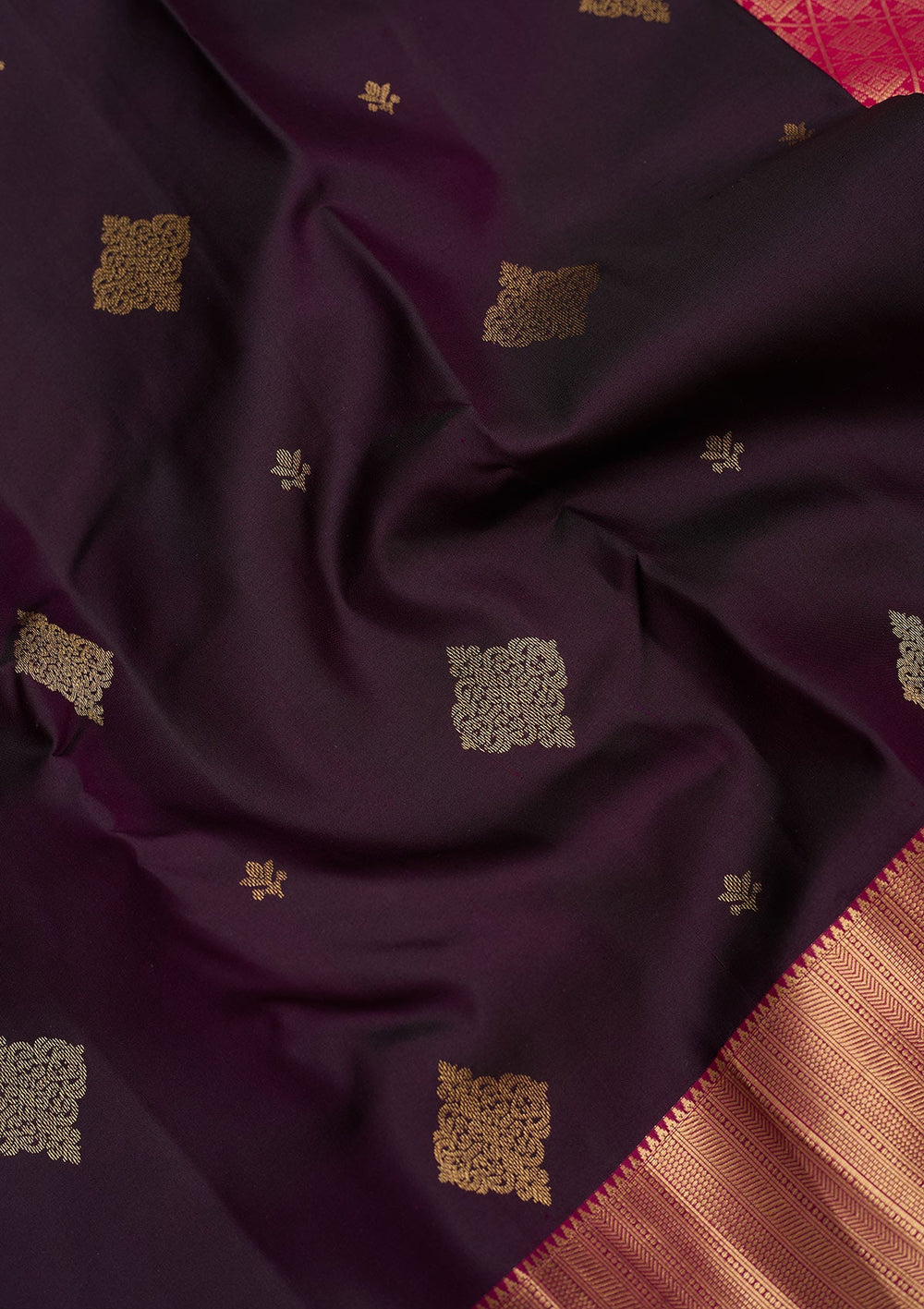 Purple Zariwork Pure Silk Saree-Koskii