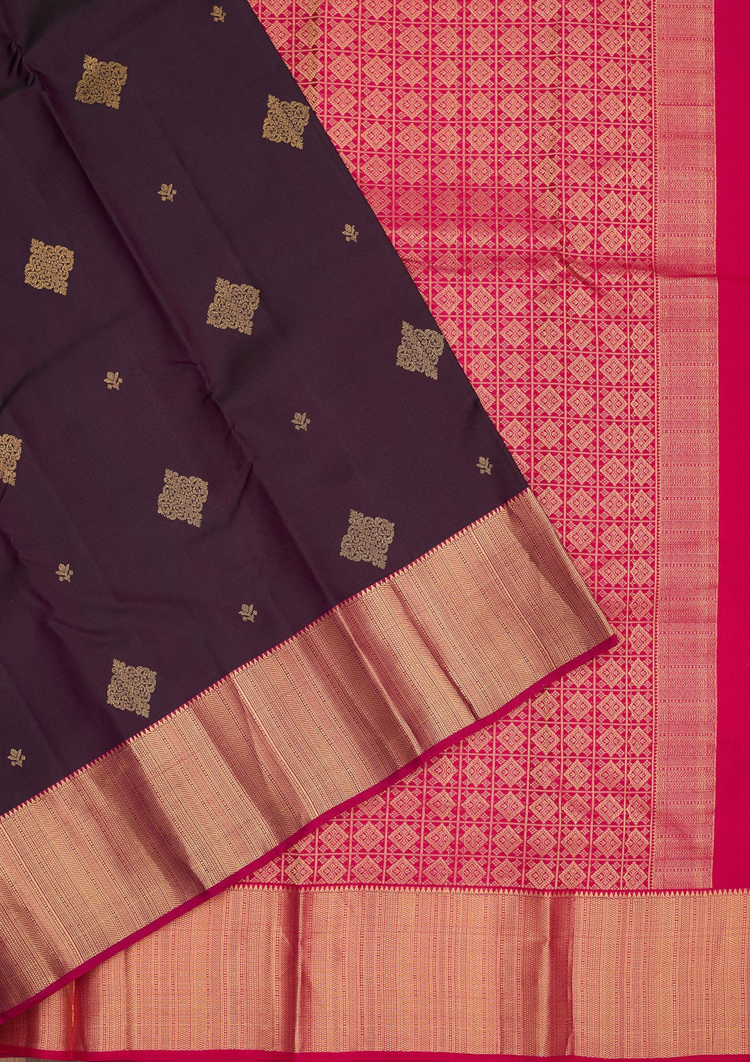 Purple Zariwork Pure Silk Saree-Koskii